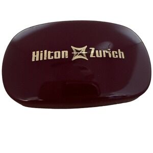 Hilton Zurich Soap Dish Travel Size Hotel Guest Amenities Burgundy